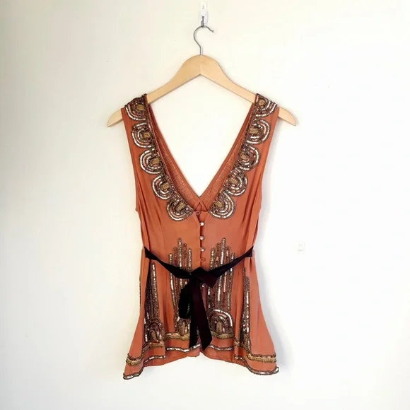 Tracy Reese Beaded Silk Tank Blouse NWT - Picture 6 of 14